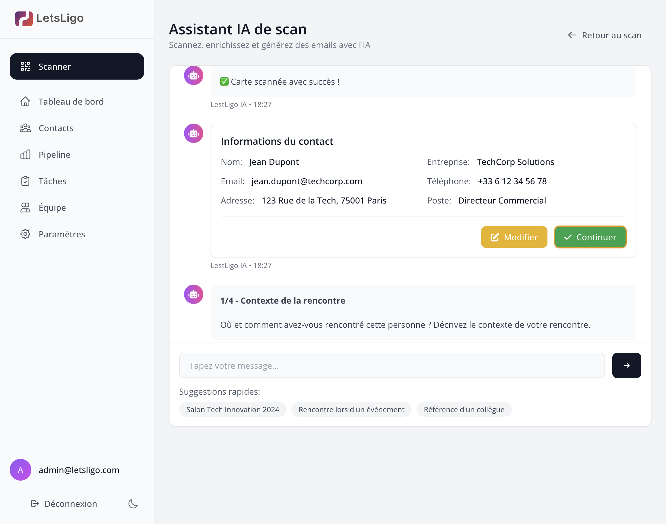 Assistant IA - Conversation