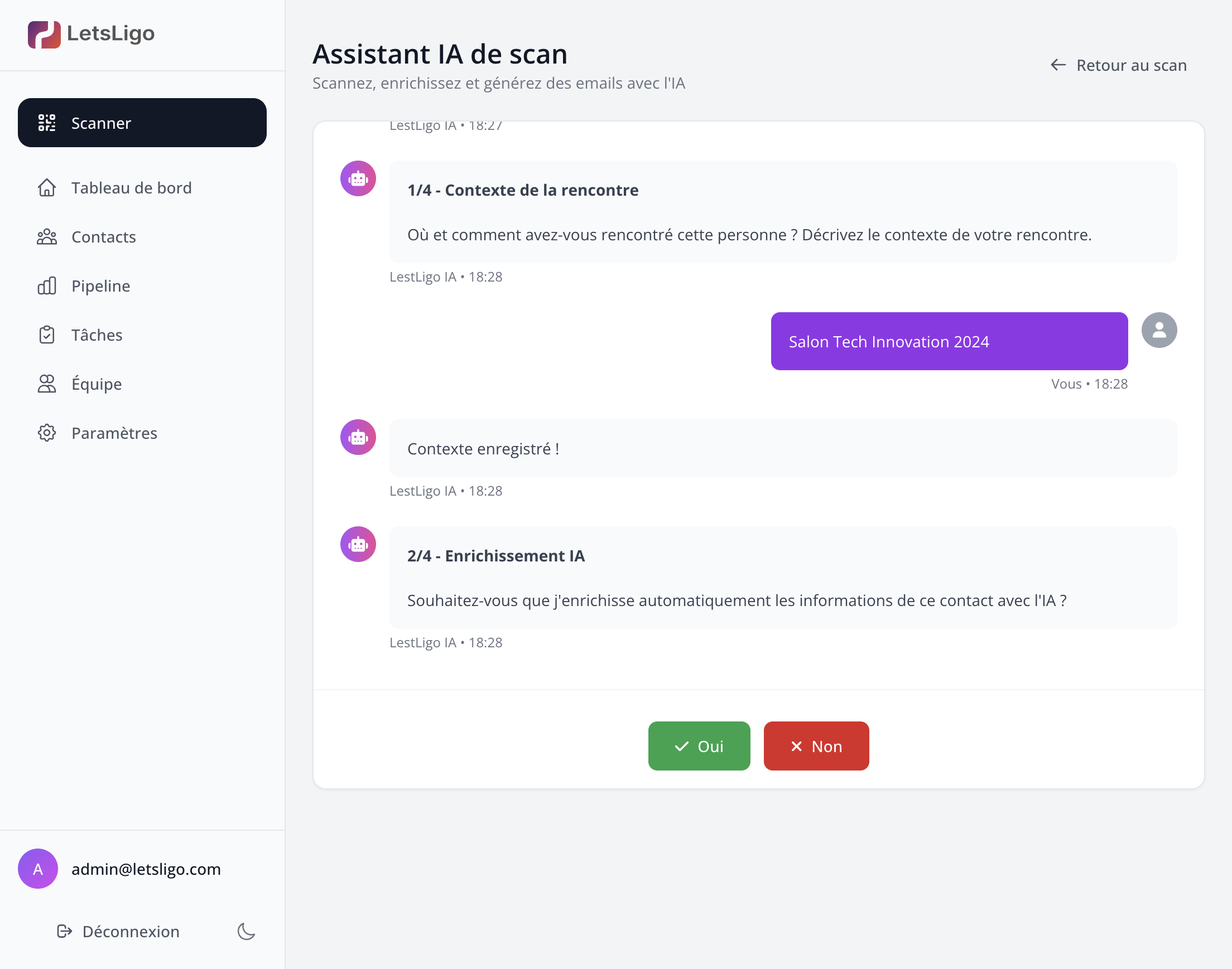 Assistant IA - Génération d'email