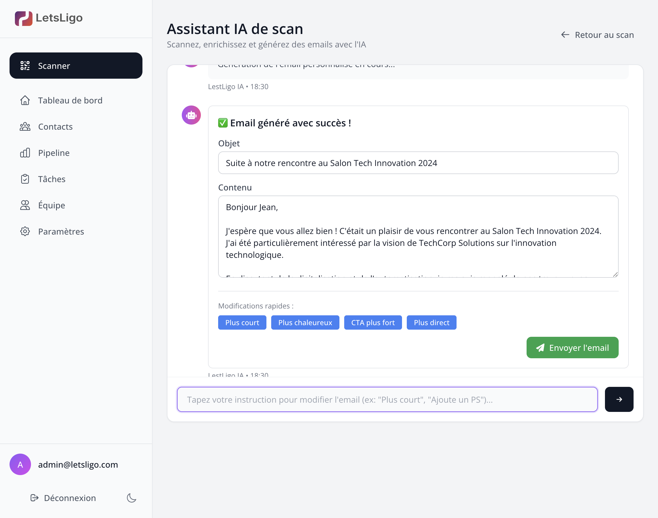 Assistant IA - Finalisation
